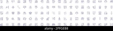 Social mass media line icons signs set. Design collection of Social, Media, Mass, Network, Platform, Digital, Sharing, Connecting outline concept Stock Vector