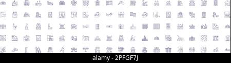 Smart city line icons signs set. Design collection of Smart, City, Intelligent, Connected, Sustainable, Automated, Innovative, Future outline concept Stock Vector