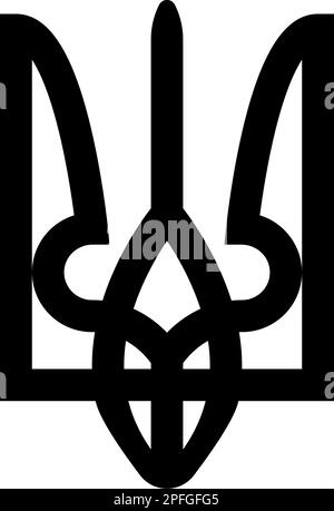 Ukraine coat of arms national emblem seal ukrainian state symbol sign ...