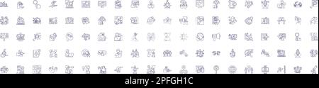 Reviews line icons signs set. Design collection of Reviews, Comment, Feedback, Analysis, Evaluate, Judge, Perception, Appraise outline concept vector Stock Vector