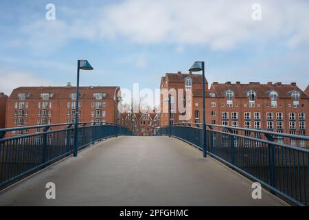 Teerhof Bridge - Bremen, Germany Stock Photo