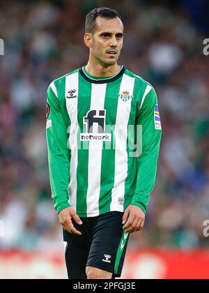 Juan Miguel Jimenez Juanmi of Real Betis  during the UEFA Europa League match, Round of 16, 2nd leg, between Real Betis and Manchester United played at Benito Villamarin Stadium on March 16, 2023 in Sevilla, Spain. (Photo by Antonio Pozo / PRESSIN) Stock Photo