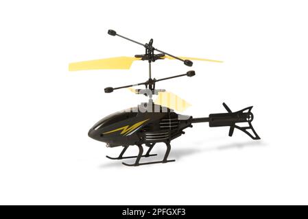 Radio controlled helicopter on white background Stock Photo