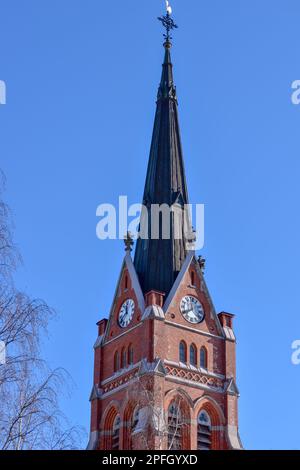 Lulea, Sweden Panorama city. On a blue sunny day in Winter. Stock Photo