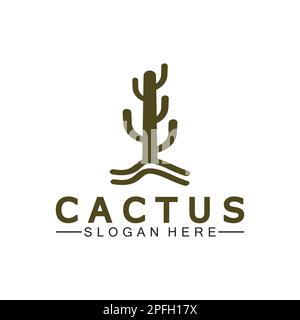 Cactus Logo Template Design Vector, Design Concept, Creative Symbol, Icon Stock Vector
