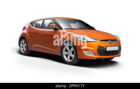 Hyundai veloster car isolated on white background Stock Photo