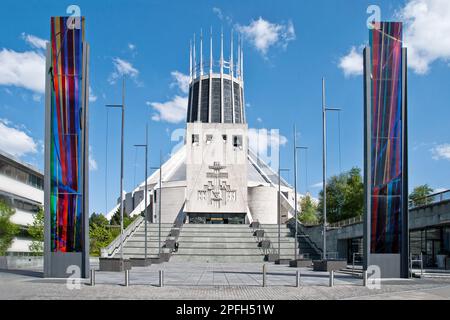 Metropolitan Cathedral Of Christ The King, Liverpool. Stock Photo