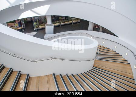 Spiral staircase in the Museum of Liverpool Stock Photo