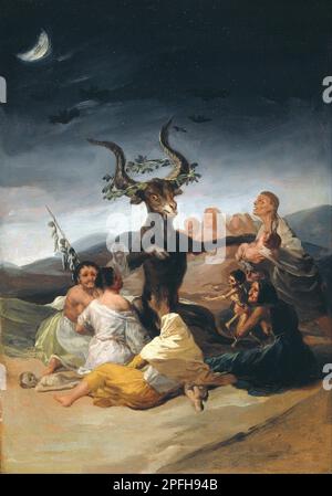 Witches Sabbath (1797 - 1798) by Francisco de Goya y Lucientes Stock Photo