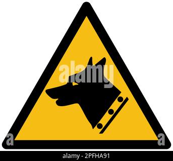 ISO 7010 Guard dog sign Stock Photo