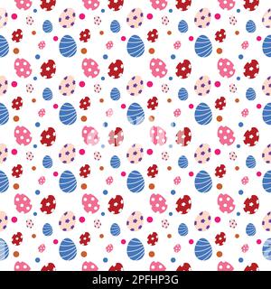 Colorful easter seamless pattern. Easter seamless pattern. Easter pattern. Happy easter. Colorful seamless pattern Stock Vector