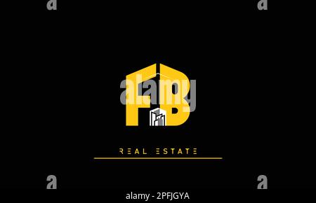 Real Estate letters Initials Monogram logo FB , BF Stock Vector
