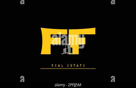 Real Estate letters Initials Monogram logo FF Stock Vector
