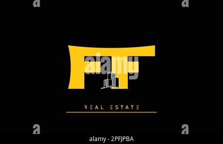 Real Estate letters Initials Monogram logo FF Stock Vector