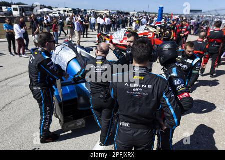 ALPINE Elf Team ambiance during the 1000 Miles of Sebring 2023, 1st round of the 2023 FIA World Endurance Championship, from March 15 to 17, 2023 on the Sebring International Raceway in Sebring, Florida, USA - Photo: Julien Delfosse/DPPI/LiveMedia Stock Photo