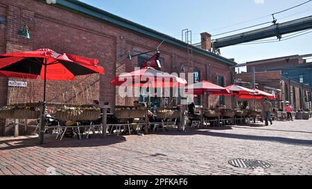 Toronto, Ontario / Canada - May 09, 2011: Outdoor cafe in the tourist area in Toronto Stock Photo