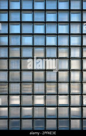 Pattern of the textured tiled glass in window Stock Photo
