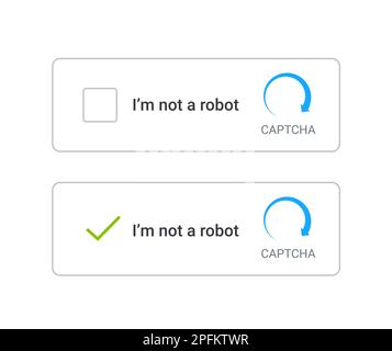 Not robot captcha vector test image obstacle computer. Captcha code internet public password not robot worry Stock Vector