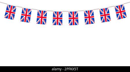 British bunting jack union jubilee uk royal england vector background. Stock Vector
