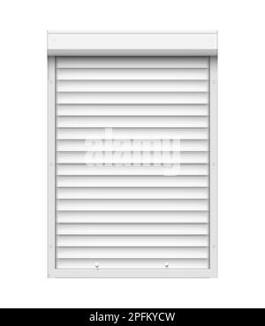 Shutter roll door blind. Warehouse roller shop outlet door garage or window Stock Vector