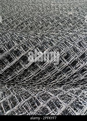Metal wire in rolls close-up Stock Photo