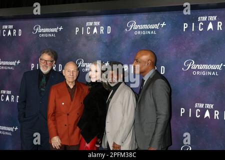 Picard Season Three Premiere at the TCL Chinese Theater IMAX on February 9, 2023 in Los Angeles, CA Featuring: LeVar Burton, Jeri Ryan, Jonathan Frakes, Michelle Hurd, Sir Patrick Stewart, Gates McFadden, Michael Dorn Where: Los Angeles, California, United States When: 09 Feb 2023 Credit: Nicky Nelson/WENN Stock Photo