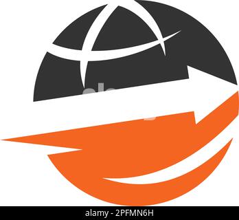 logistic logo template Icon Illustration Brand Identity. Isolated and flat illustration. Vector graphic Stock Vector