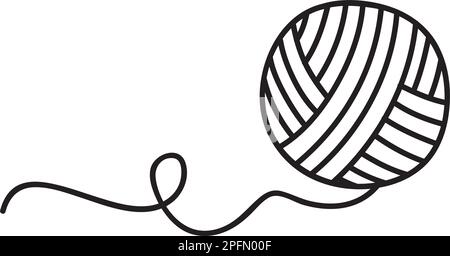 wool yarn ball Stock Vector