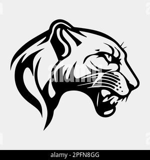 Animal Head - Panther - vector logo/icon illustration mascot Stock Vector