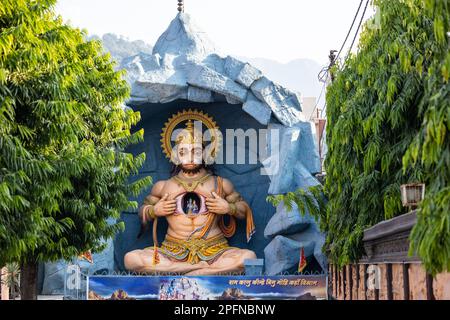 Lord Hanuman Idol at Parmarth niketan ashram Rishikesh India Stock ...