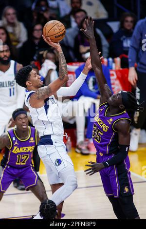 Dallas Mavericks forward Christian Wood works against the Golden State  Warriors during an NBA basketball game, Wednesday, March 22, 2023, in  Dallas. (AP Photo/Tony Gutierrez Stock Photo - Alamy