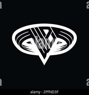 WZ Logo monogram letter with triangle shape slice isolated outline ...