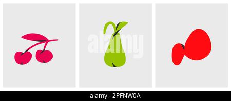 Hand drawn vector abstract simple contemporary set of creative decoration modern minimalistic brutalism nature texture shapes,forms set doodle design Stock Vector