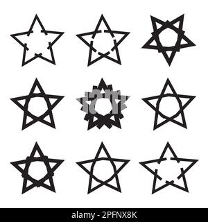 Star Symbol Icon - White Hollow Gradient Outline, 5 Pointed Rounded,  Isolated - Vector Illustration Royalty Free SVG, Cliparts, Vectors, and  Stock Illustration. Image 119069252.