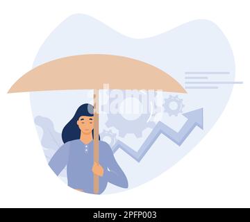 Project planning concept, agile methodology, IT professional, flat vector modern illustration Stock Vector