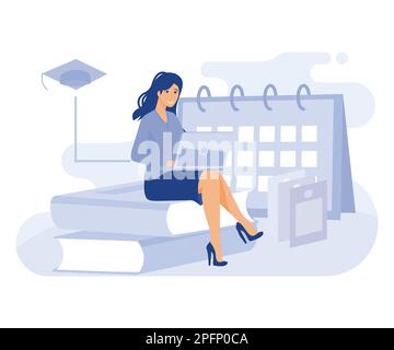 Modern learning concept, Personalized learning, STEM education, flat vector modern illustration Stock Vector