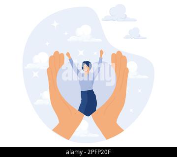 Personal image concept, Self-concept, self-image and esteem, positive self-perception, flat vector modern illustration Stock Vector