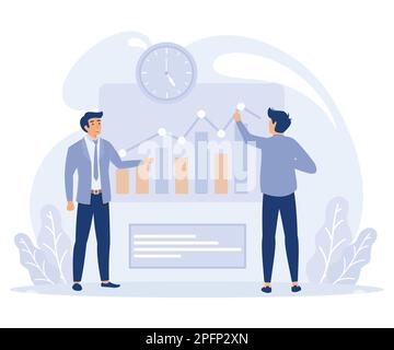 Sales and SEO digital strategy concept, sales funnel, crm, communication channel, flat vector modern illustration Stock Vector