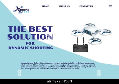 Drone delivery concept. Cartoon Quadcopter with cargo and route on the ...