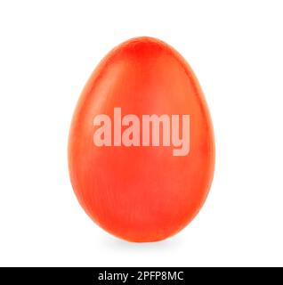 Isolated on white background. Red Easter egg. Stock Photo