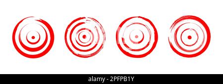 vector red target painted with paint. Stock Vector
