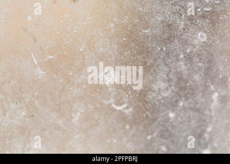 Scratched dusted texture, old plastic wall, abstract design asset - background, macro Stock Photo