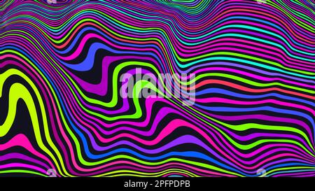 Trippy strip psychedelic pattern. Neon grunge wavy background Stock Vector  Image & Art - Alamy