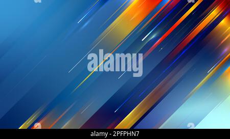 Colorful abstract background with vibrant diagonal strips. Stock Vector