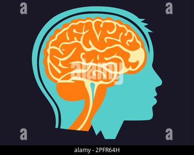 Unleashing the Creative Mind. An Abstract Vector Illustration of Human Brain Anatomy and Symbolic Designs for Education and Innovation. Stock Vector
