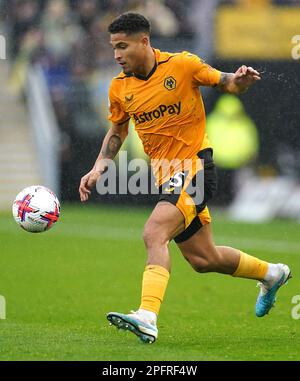 João Gomes of Wolves in action during the Premier League match between ...