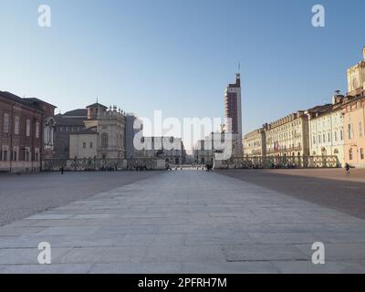 TURIN, ITALY - CIRCA FEBRUARY 2023: The Piazza Castello square Stock Photo