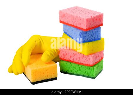 https://l450v.alamy.com/450v/2pfrwhm/colored-sponges-for-washing-dishes-isolated-on-white-washcloths-for-cleaning-2pfrwhm.jpg