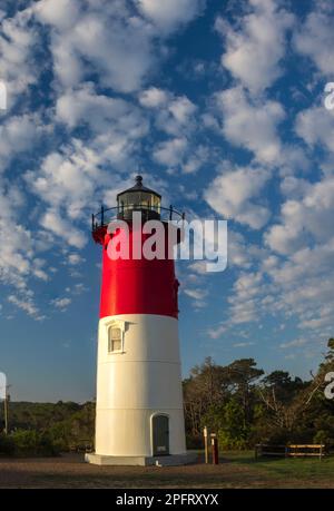 Nauset Beach Lighthouse in early morning  in Cape Cod National Seashore, Massachusetts Stock Photo
