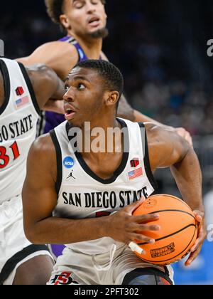 San Diego State Guard Lamont Butler Celebrates After Defeating Florida ...